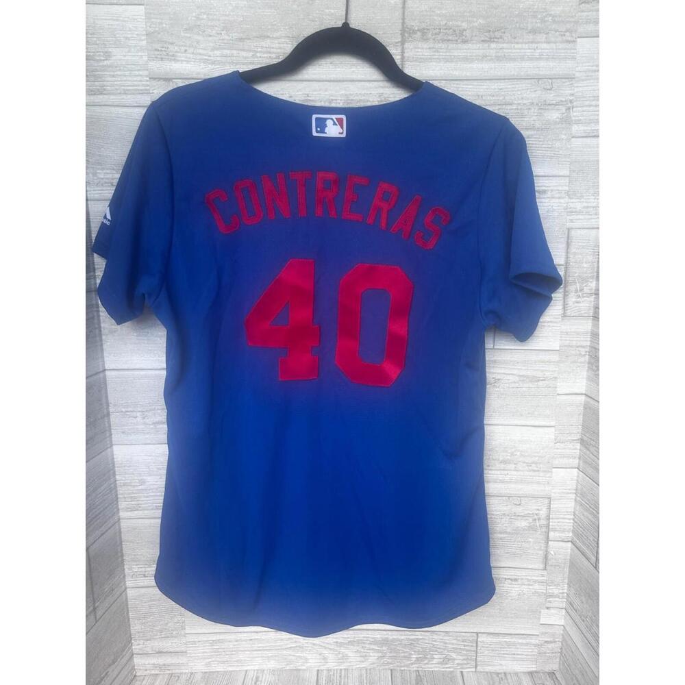 Chicago Cubs Youth Large Jersey Contreras #40 Majestic Cool Base New Without Tag